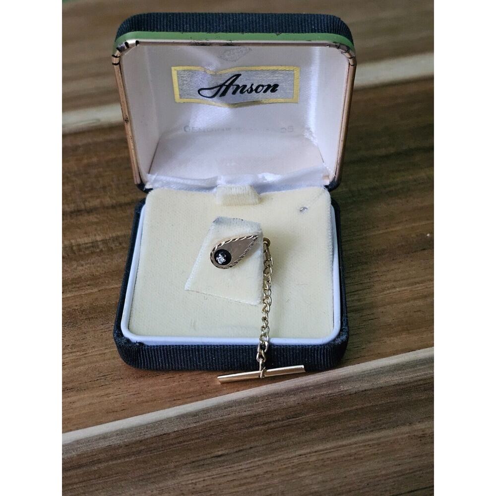 Vintage Anson 24KT Heavy Gold Electroplate Karatclad Tie Tack